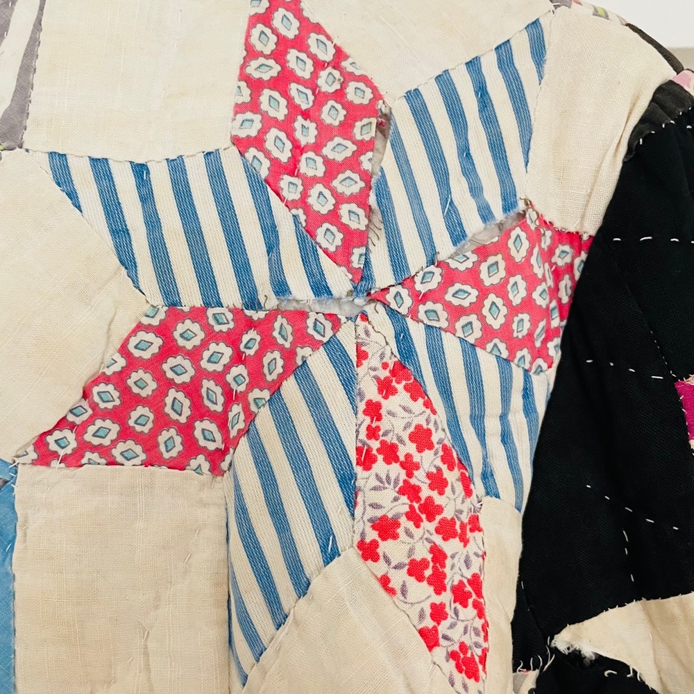 Handmade Vintage Quilt "Chore Coat" by Carleen, size L - Picture 8 of 8